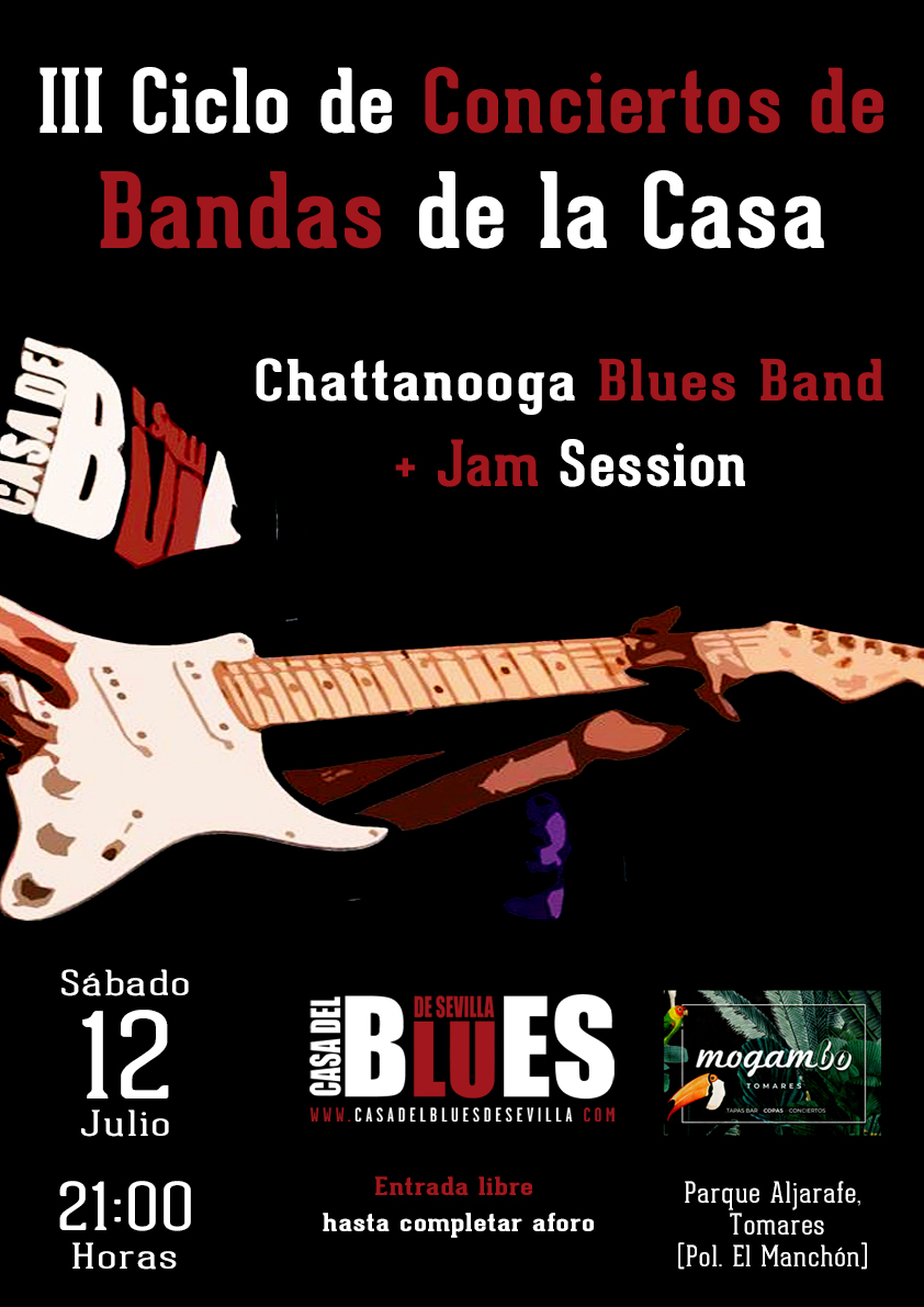 Cartel Ciclo de Conciertos de Bandas de la Casa - 12 Julio 2025 - Chattanooga Blues Band